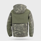 Camo half-zip anorak, back view