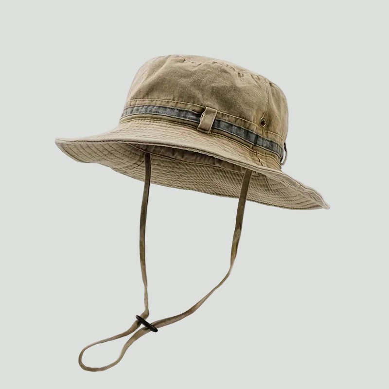 Men's Boonie Hat - Packable Wide Brim Sun Hat with Chin Strap for