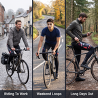 The same tights worn for commuting, weekend road rides and long gravel days