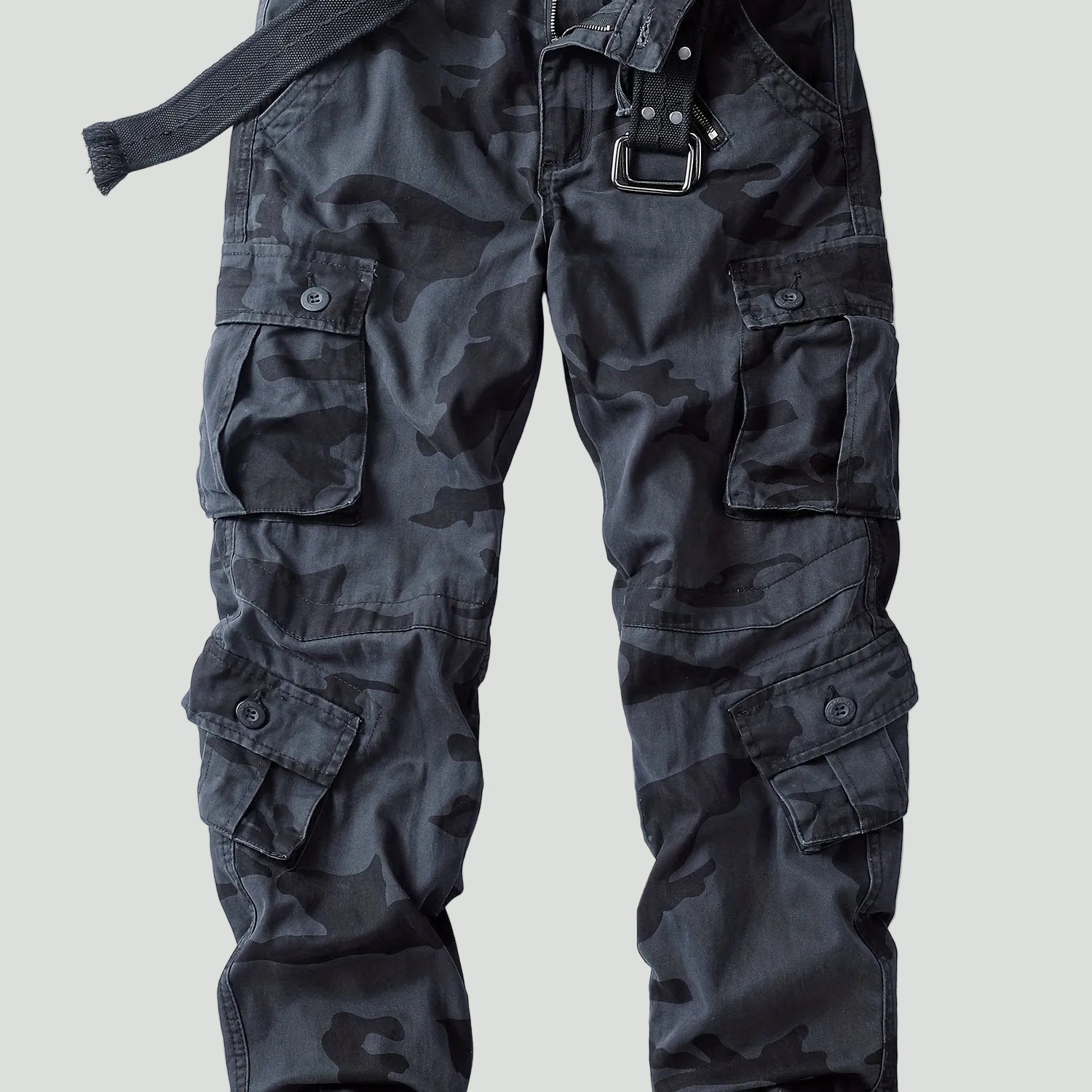 Men’s Camouflage Cargo Trousers – Multi-Pocket Outdoor Utility Design