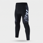 Men's padded cycling tights in White, front view