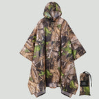 Camouflage Rain Poncho – Lightweight Waterproof Hooded Outdoor Poncho for Hiking & Fishing