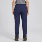 Women's fleece-lined hiking trousers navy blue back