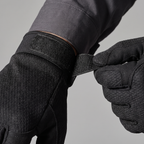 Hook-and-loop wrist strap being fastened