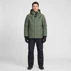SUPERSEDED - Men's Ski Suit with Olive Green jacket and black ski trousers, worn full length