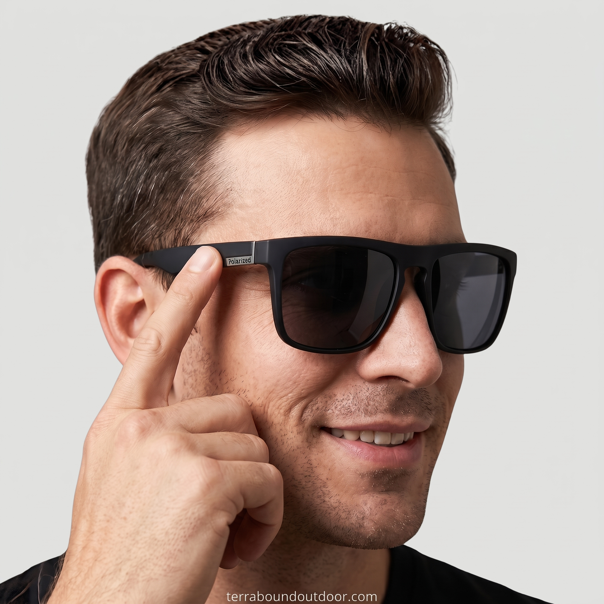 Men's Polarised Sports Sunglasses – Full-Rim Square Frame