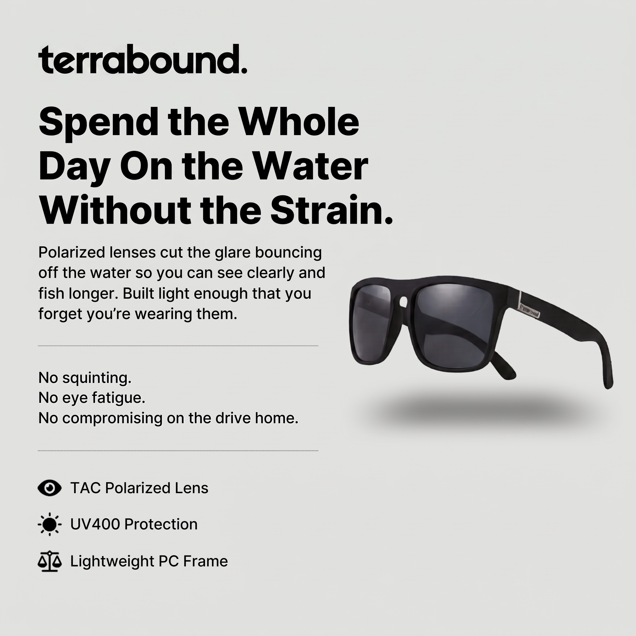 Men's Polarised Sports Sunglasses – Full-Rim Square Frame