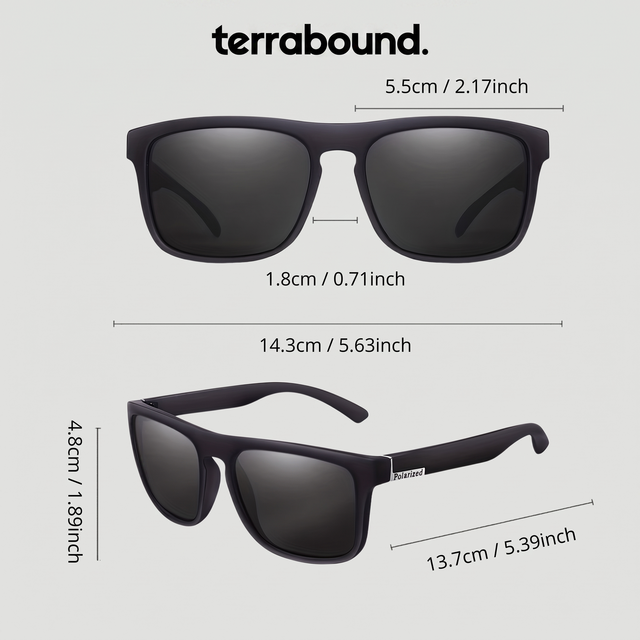 Men's Polarised Sports Sunglasses – Full-Rim Square Frame