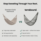 Lightweight Mesh Camping Hammock – Breathable Nylon Weave for Backpacking and Garden Use