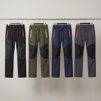 All four colourways on a rail: Black, Green, Navy Blue and Grey