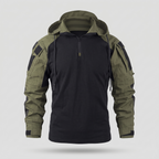 Men's tactical hoodie in Green, front view