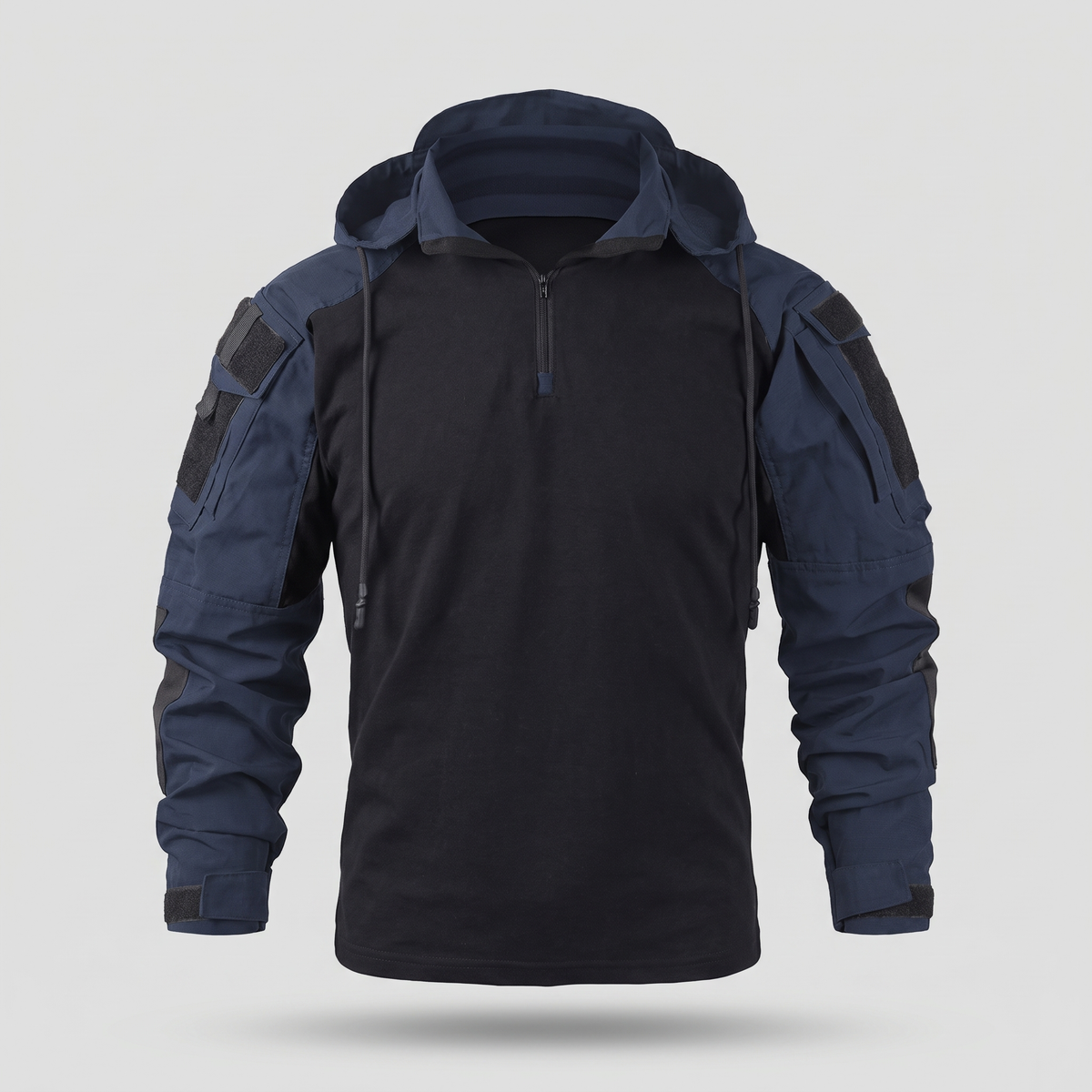 Men's tactical hoodie in Navy Blue, front view