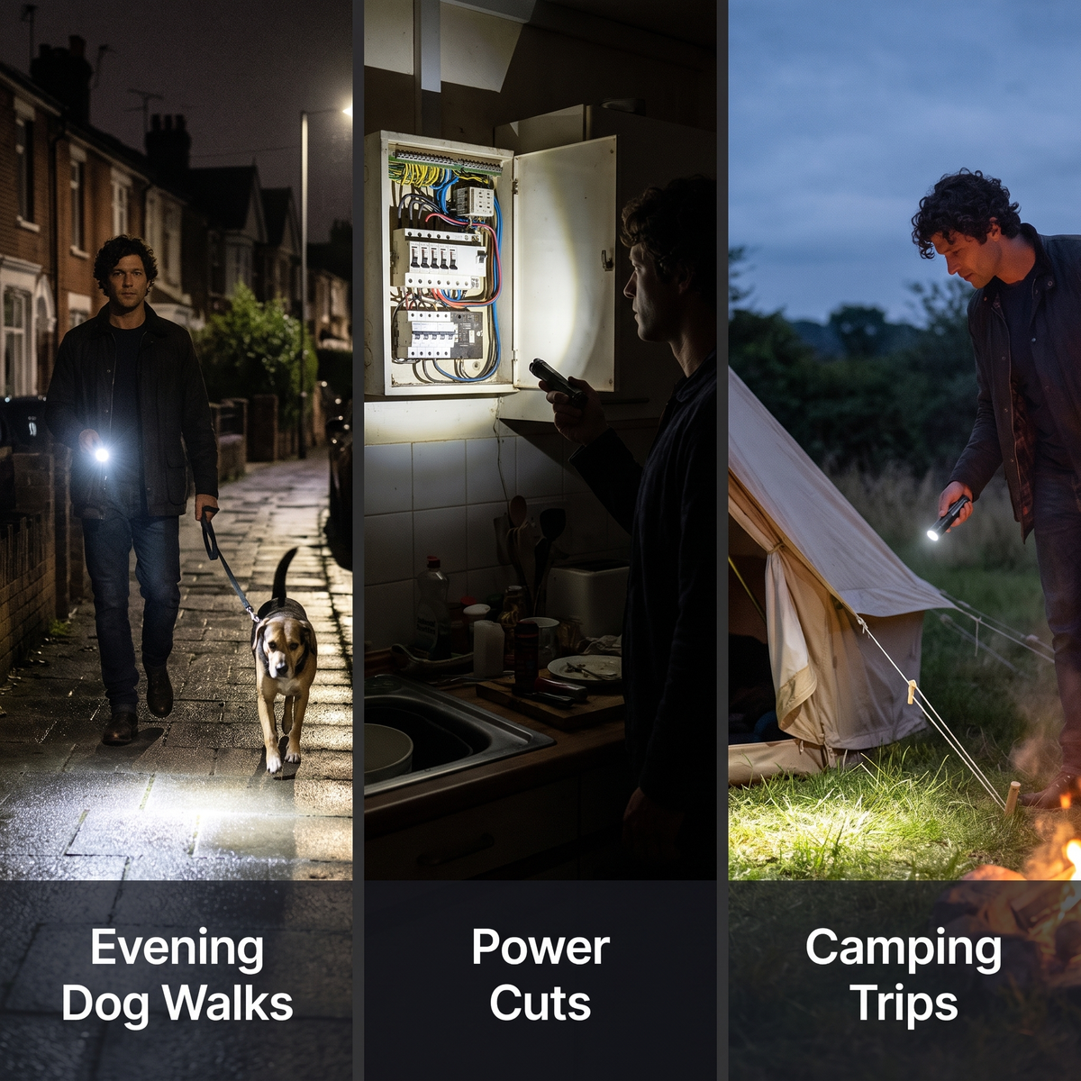 Zoom torch for evening dog walks, power cuts and camping trips