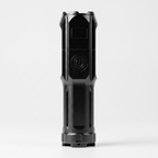 Rechargeable LED torch with zoom head, front view