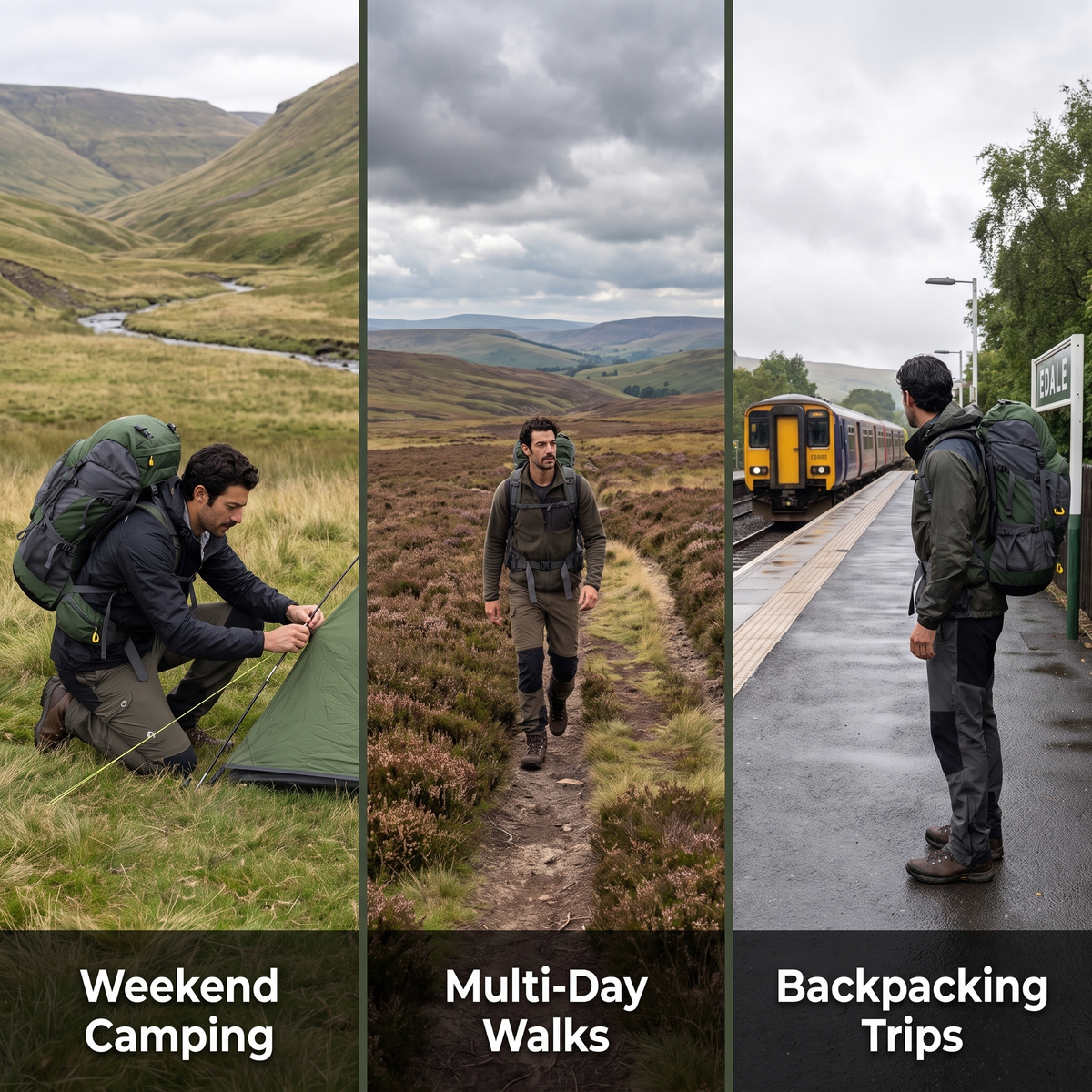 60L rucksack for weekend camping, multi-day walks and backpacking trips