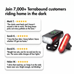 Customer reviews of the Terrabound front and rear bike light set