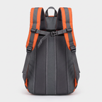 Back of the Terrabound 40L hiking rucksack showing padded shoulder straps, chest strap and mesh back panel