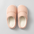 Terrabound quilted house slippers in Pink, front view