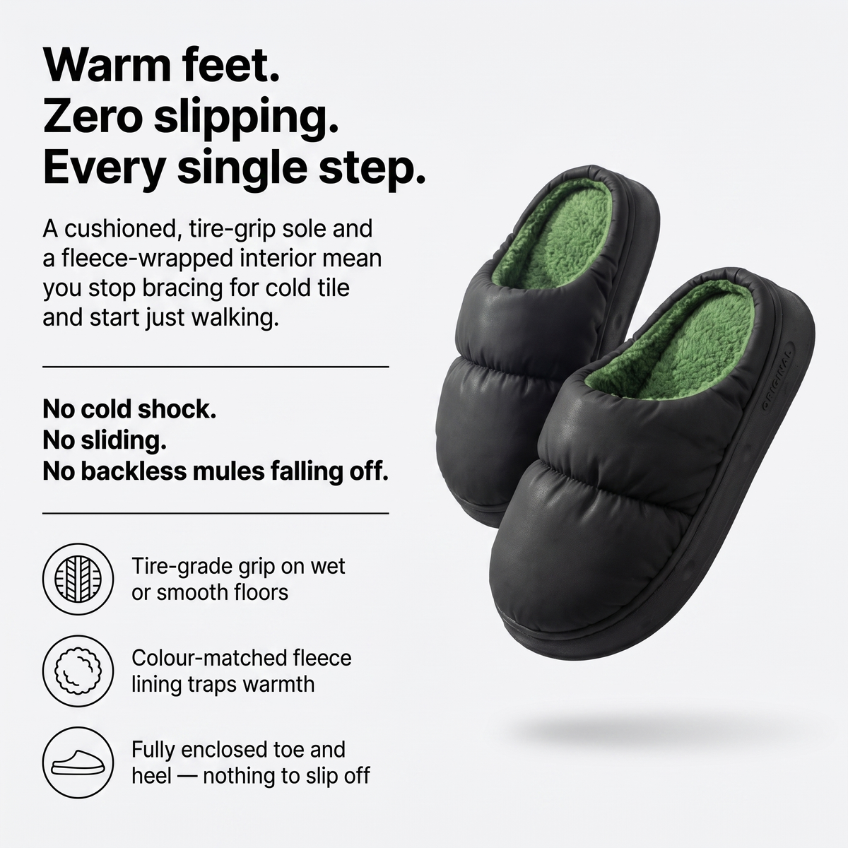 Terrabound house slippers feature graphic