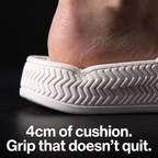 Close-up of the cushioned anti-slip sole