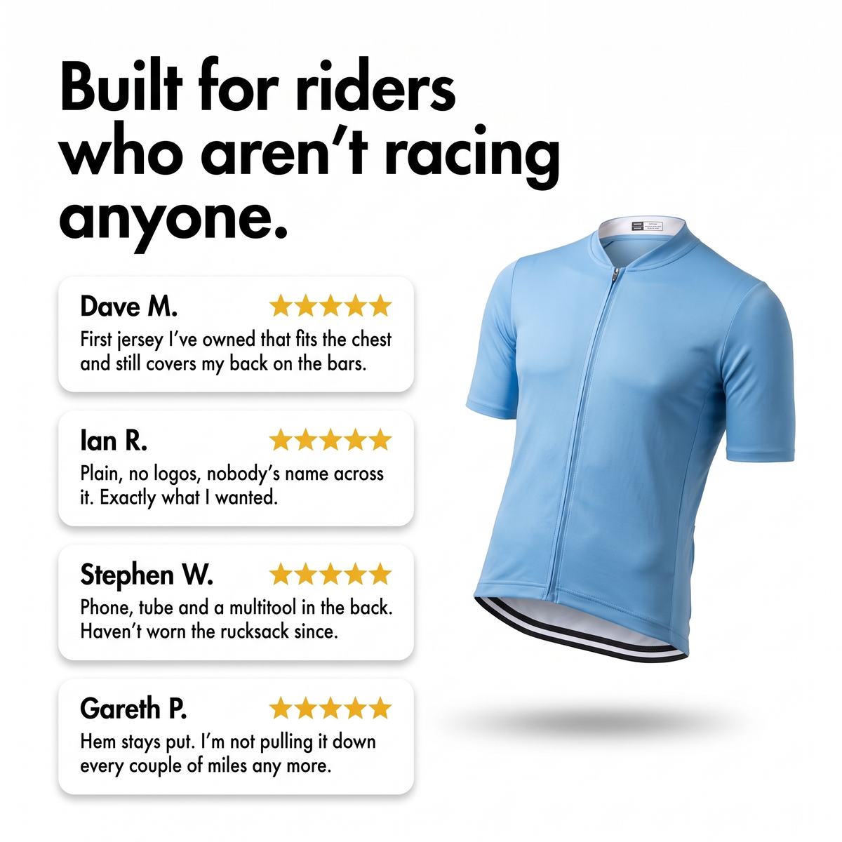 What riders say about the Terrabound cycling jersey