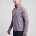 Men's Terrabound half-zip fleece in Light Purple, three-quarter side view