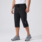 Men's 3/4 shorts in black - side view