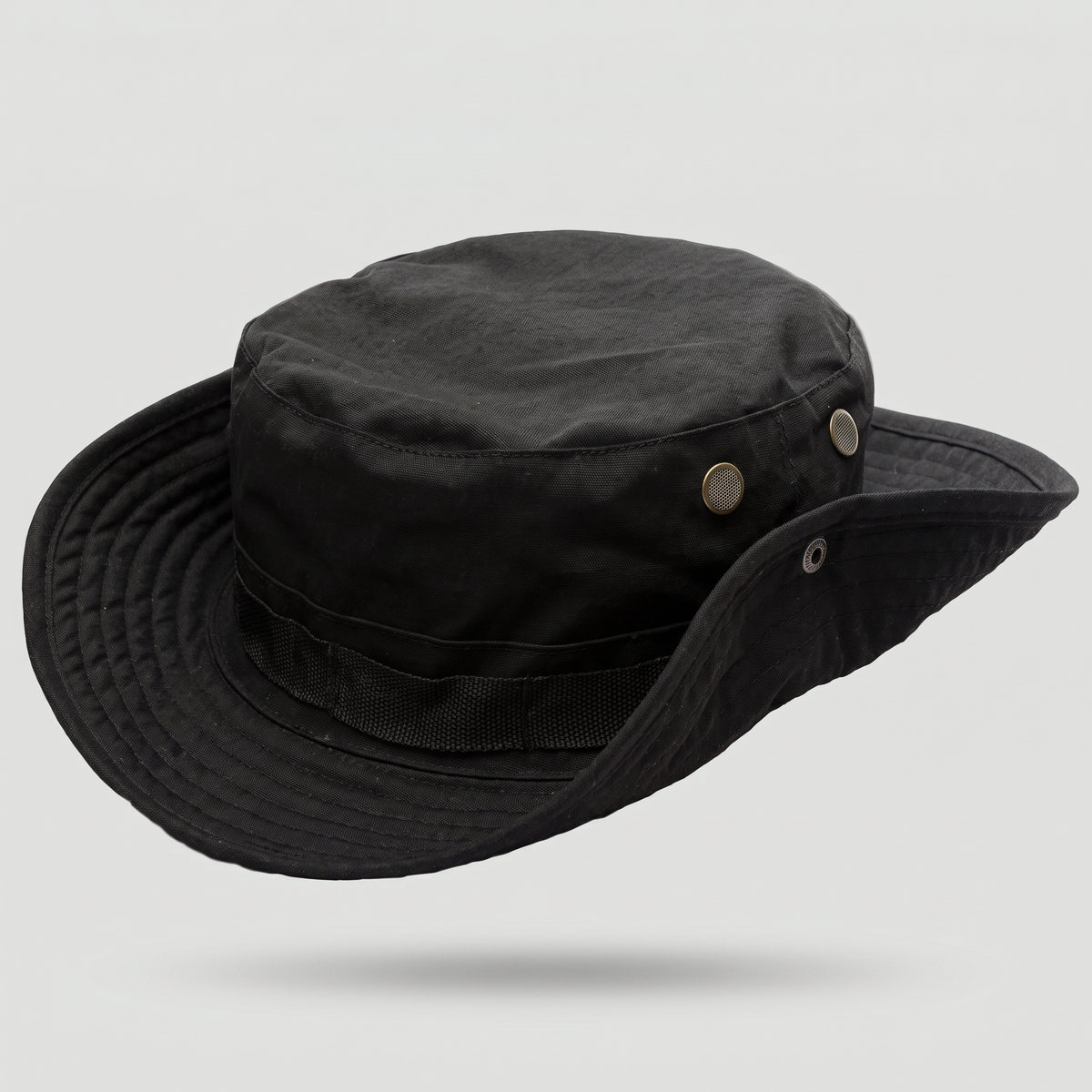 Terrabound men's boonie hat in black, studio view