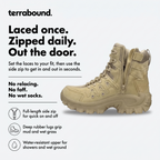 Laced once, zipped daily: how the side zip walking boots work