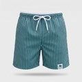 Men's striped swim shorts - front view