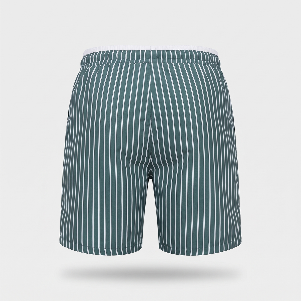 Men's striped swim shorts - back view