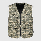 Men’s Camouflage Outdoor Utility Vest – Multi-Pocket Field Vest for Fishing & Hiking