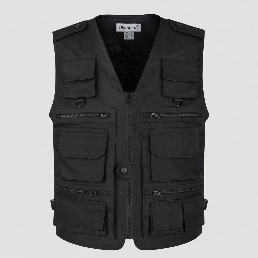 Men’s Camouflage Outdoor Utility Vest – Multi-Pocket Field Vest for Fishing & Hiking