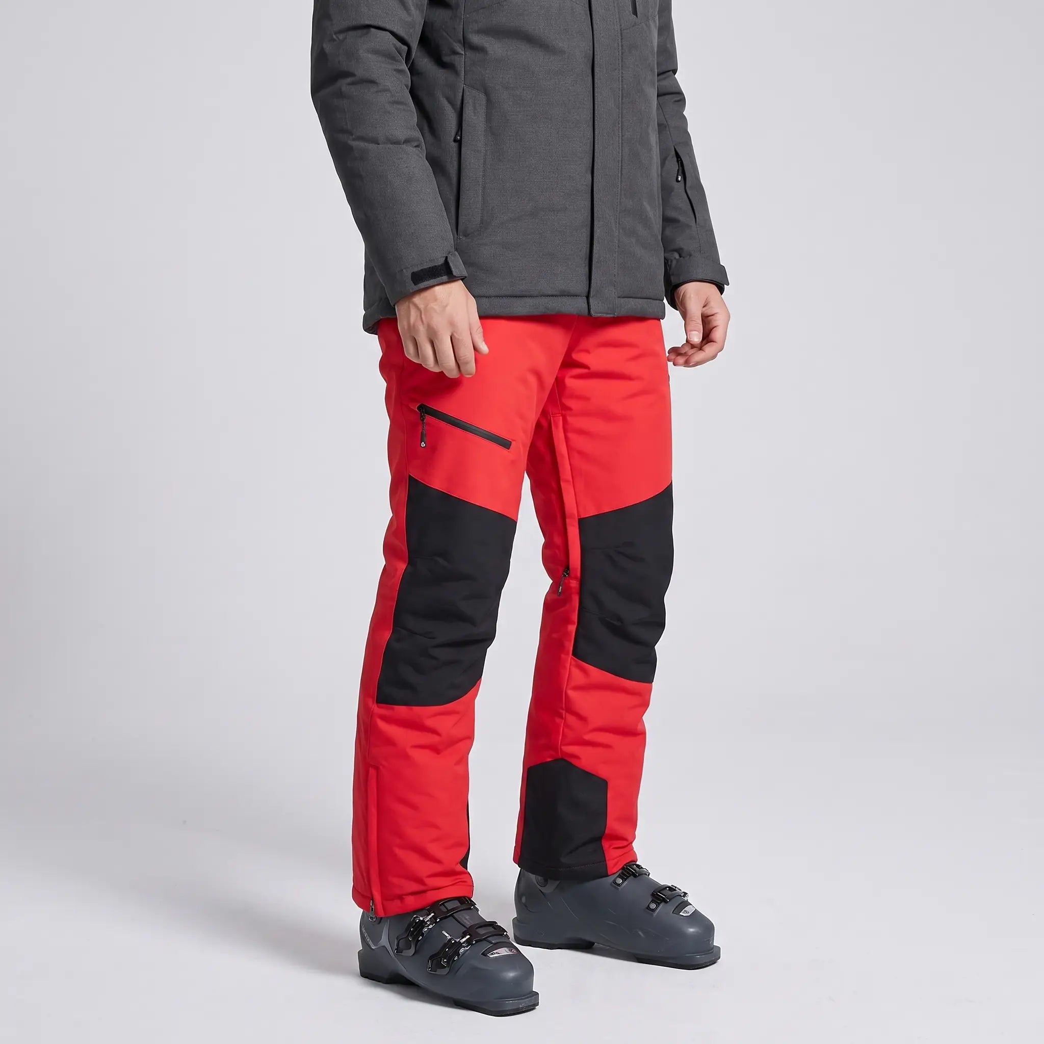 Terrabound insulated ski pants, red, side view