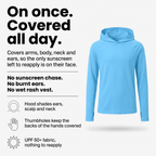 On once, covered all day: hood, thumbholes and UPF 50+ fabric