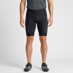 Rider wearing the padded cycling shorts, full length