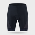 Men's padded cycling shorts in Black, front view