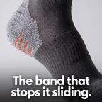 Close up of the elastic arch band gripping the midfoot