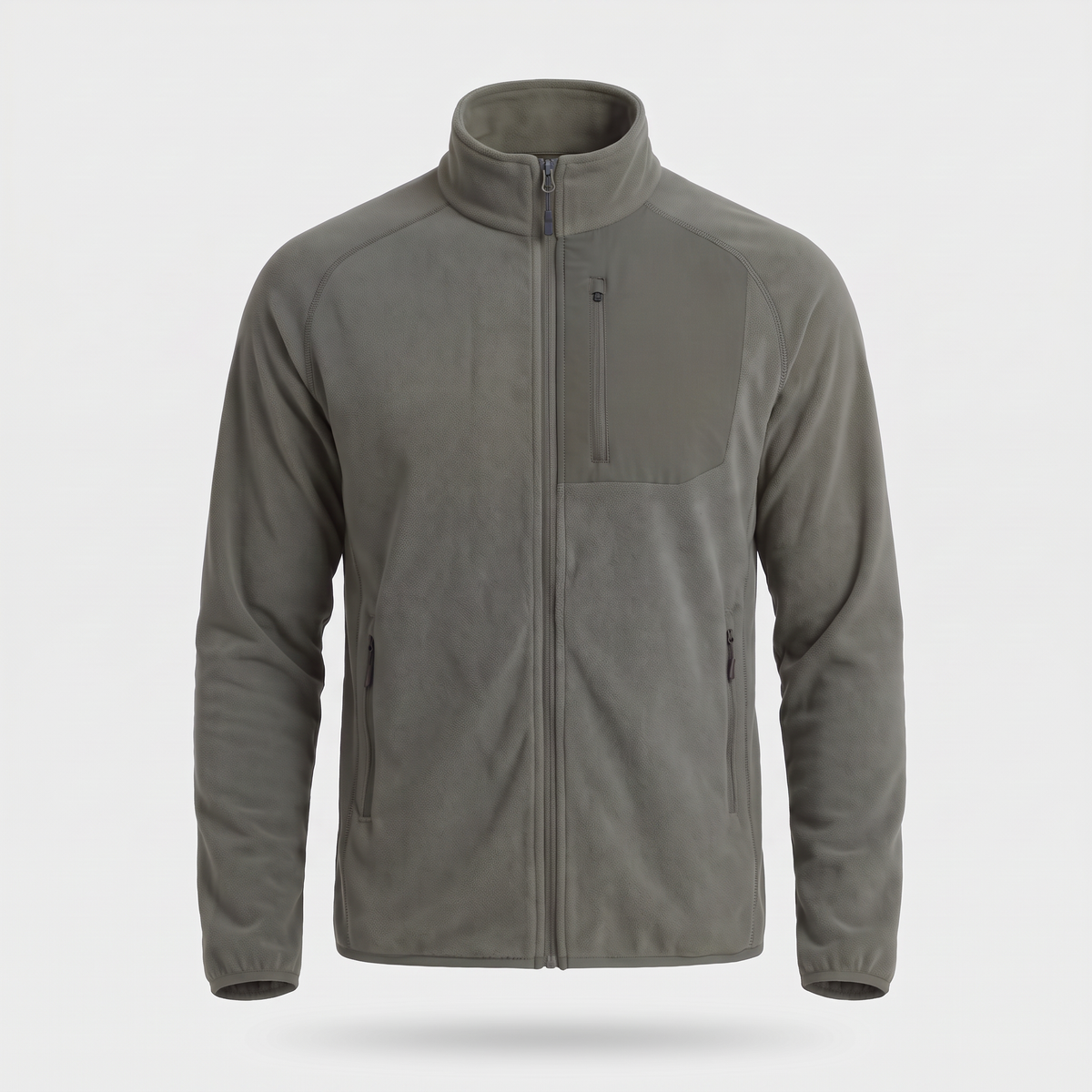 Terrabound Men's Fleece Jacket in Army Green, front product shot