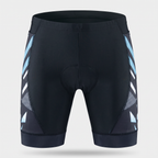 Men's padded cycling shorts in Light Blue, front view
