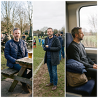 Men's Puffer Jacket worn at the pub, on the touchline and folded on a train seat