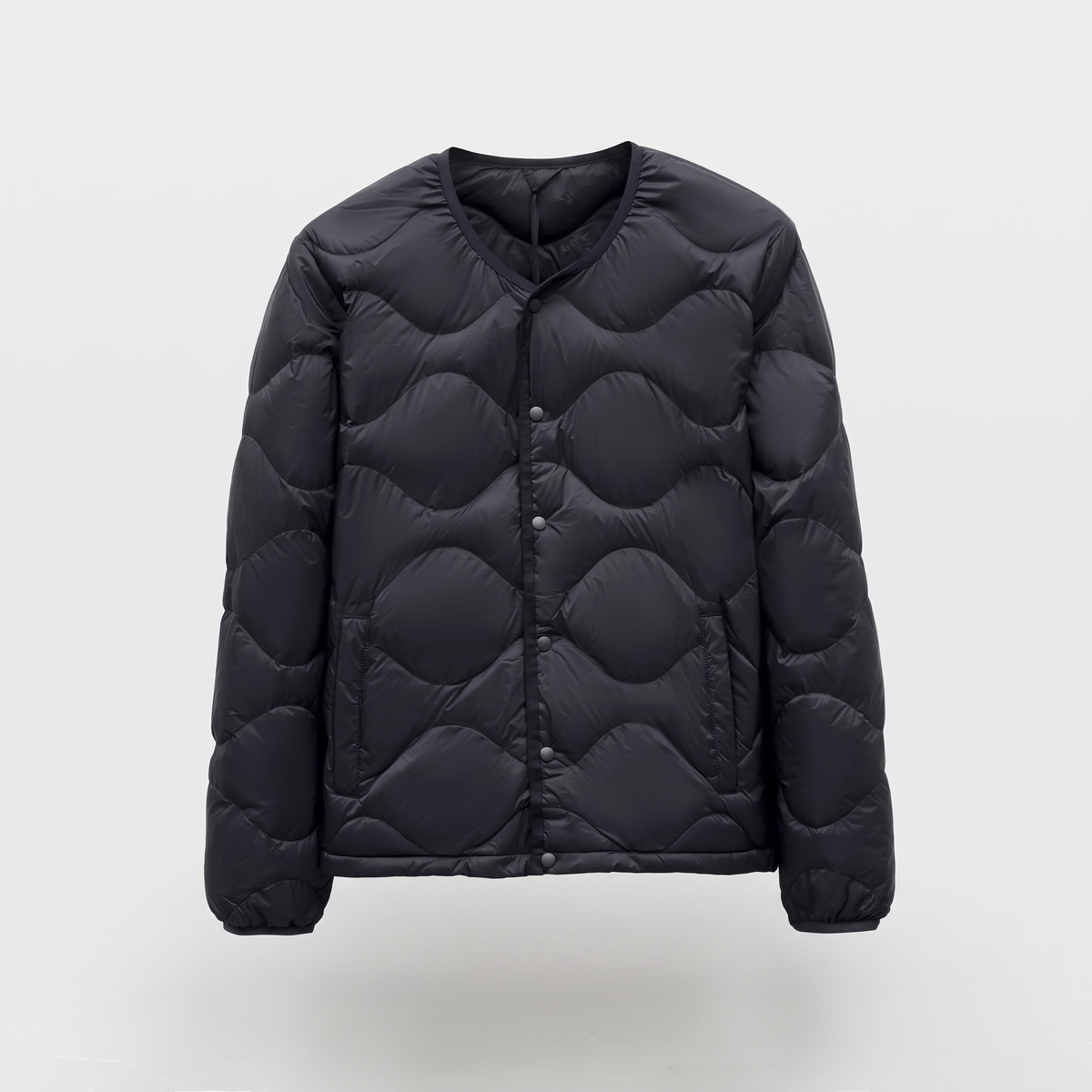 Terrabound Men's Puffer Jacket in Black, product shot front view