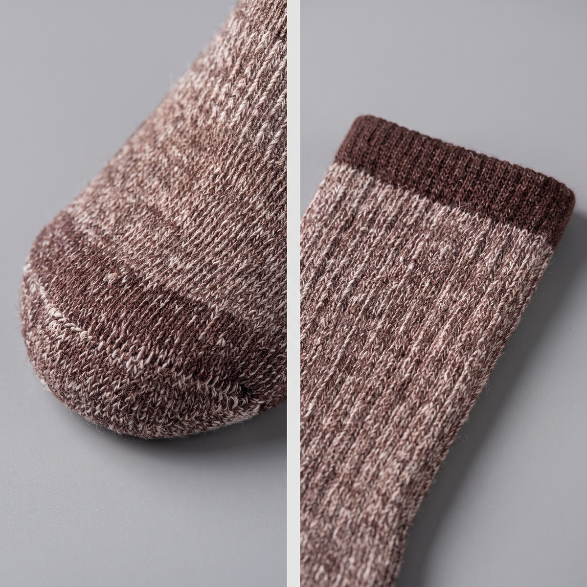 Flat seamed toe and ribbed cuff detail