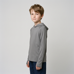 Kids' Sun Hoodie in Dark Grey, side view