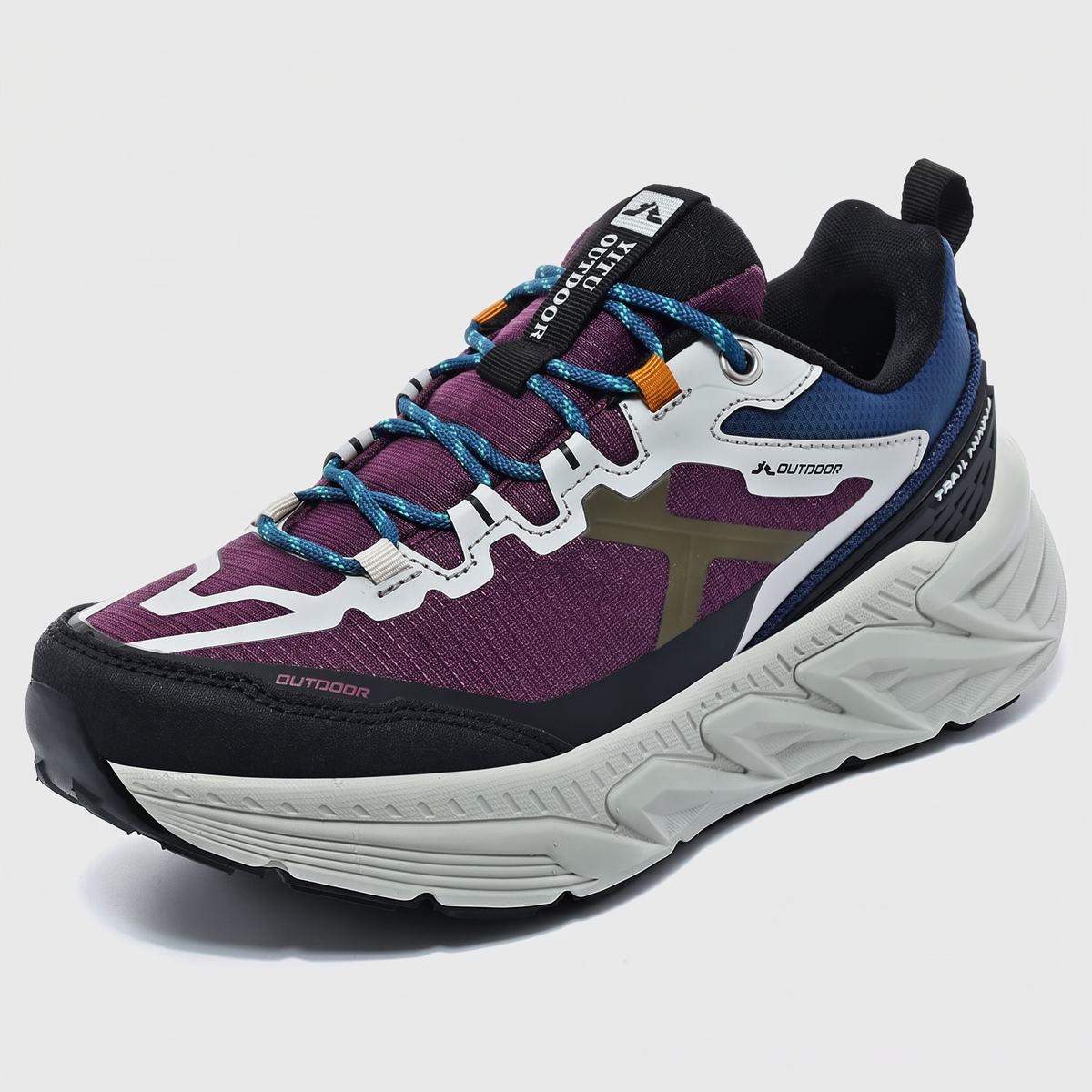 Terrabound Men's Trail Shoes in Plum, three-quarter view