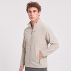 Terrabound Men's Fleece Jacket in Stone, three-quarter view