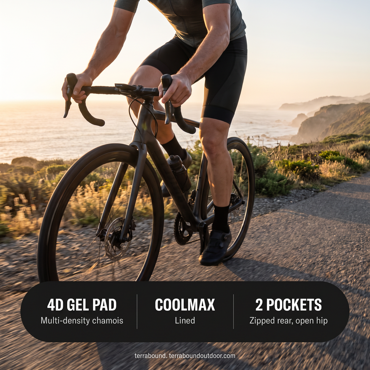 Key specifications of the padded cycling shorts