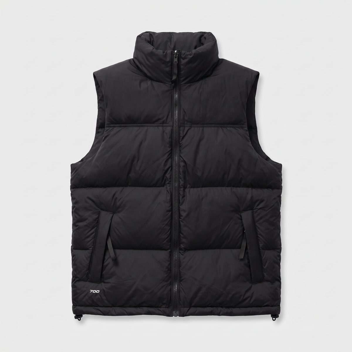 Terrabound men's colour block down gilet in Black, front view