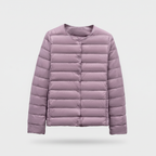 Women's Puffer Jacket in Light Purple, ghost mannequin