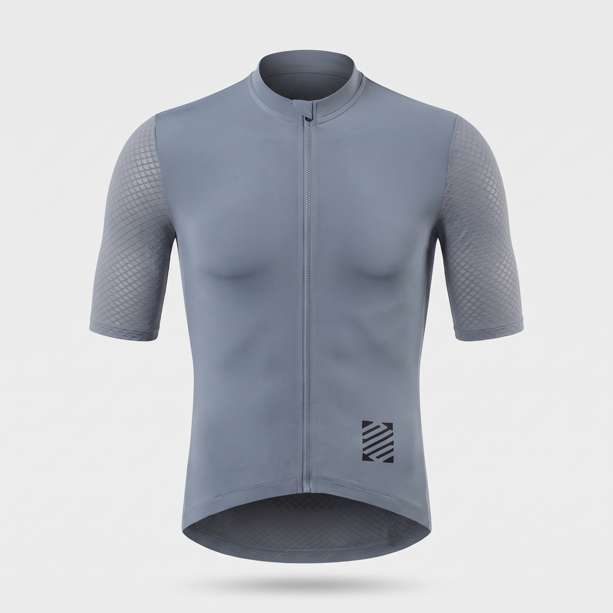 Terrabound Men's Cycling Jersey in Light Grey, front view